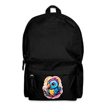 Papagei Vogel Illustration - Rucksack - Schwarz - Vorne