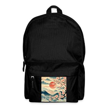 Ukiyo-e Style Lever de soleil II - Sac à dos - noir - Devant