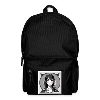 Fille Manga Rougissante - Sac à dos - noir - Devant