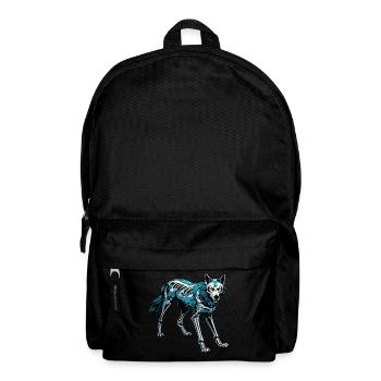Wolf Skeleton Illustration - Backpack - black - Front