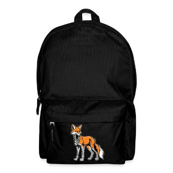 Illustration de squelette de renard - Sac à dos - noir - Devant