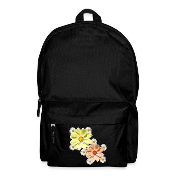 Cosmee with daisies blossom floral floral pattern - Backpack - black - Front