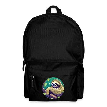 Sleeping Sloth Illustration - Backpack - black - Front
