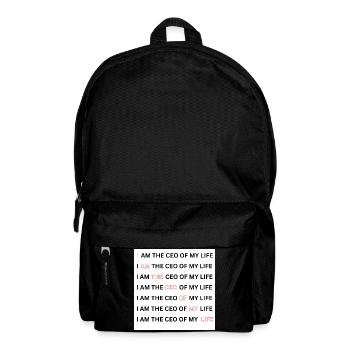 I AM THE CEO OF MY LIFE - Rucksack - Schwarz - Vorne