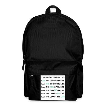 I AM THE CEO OF MY LIFE - Rucksack - Schwarz - Vorne