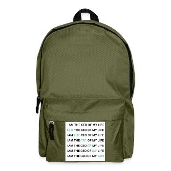 I AM THE CEO OF MY LIFE - Rucksack - Olivgrün - Vorne