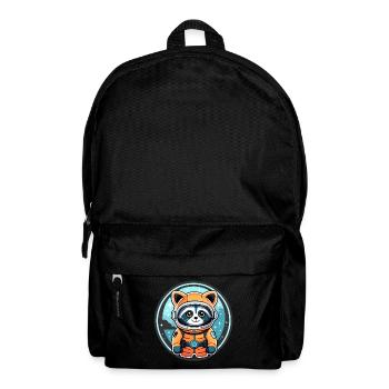 Waschbär Astronaut Illustration - Rucksack - Schwarz - Vorne