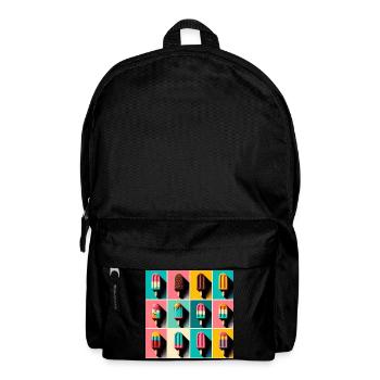 Glace sur le style Popsicle Pop Art III - Sac à dos - noir - Devant