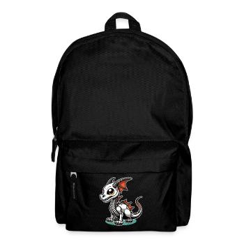 Cute Dragon Skeleton Illustration - Backpack - black - Front