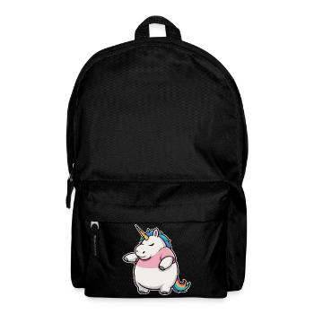 Lustiges Einhorn - Rucksack - Schwarz - Vorne