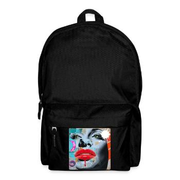 Collage coloré Pop Art - Sac à dos - noir - Devant