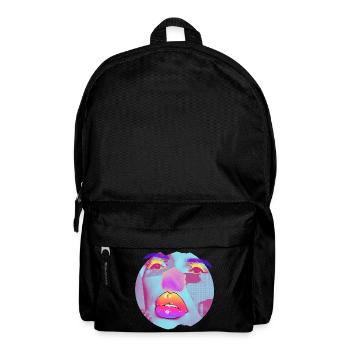 Collage lumineux Pop Art - Sac à dos - noir - Devant