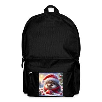 Christmas Hedgehog - Backpack - black - Front