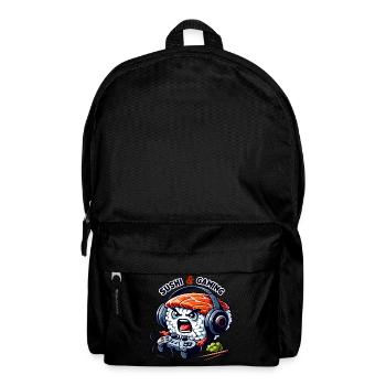 Sushi playing video games - Backpack - black - Front