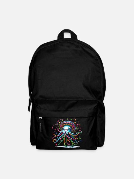 jellyfish quallen hut tiere trend 2024 bunt - Rucksack - Schwarz