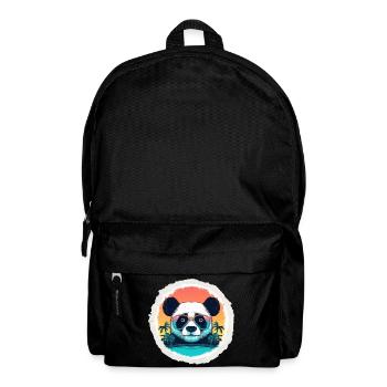 Baby-Panda im Urlaub - Rucksack - Schwarz - Vorne