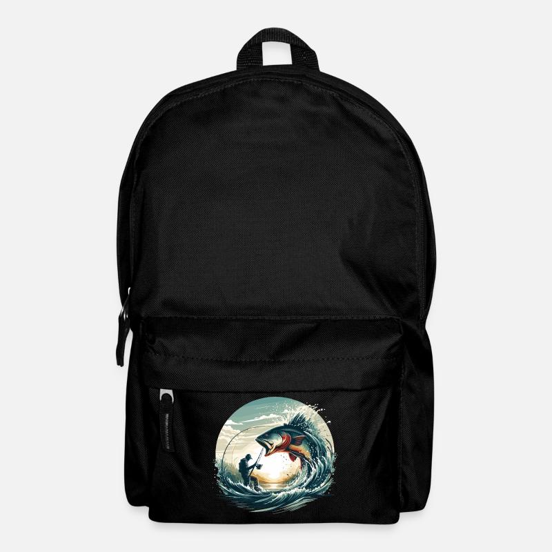 Angeln Angler Dynamik Geschenk - Rucksack - Schwarz