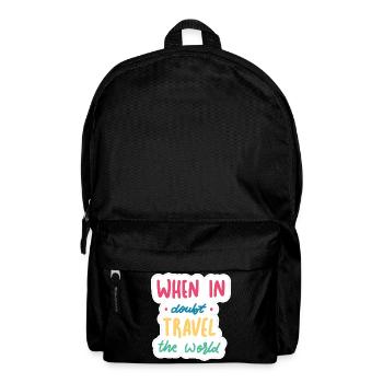 When in doubt travel the world - Backpack - black - Front