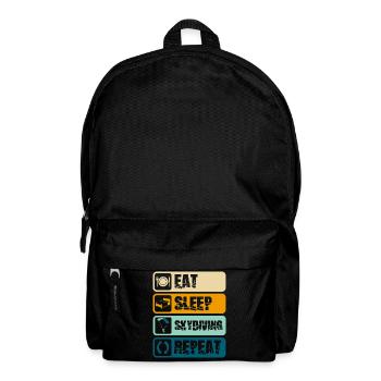 Fallschirmspringen Himmel Freifall - Rucksack - Schwarz - Vorne