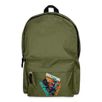Bouldern Gecko Seil? Geschenk - Rucksack - Olivgrün - Vorne