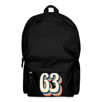 T-Shirt rétro Vintage numéro 63 soixante-trois - Sac à dos - noir - Devant