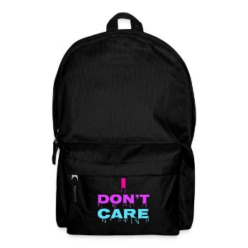I don't care Statement chill indifferent - Backpack - black - Front