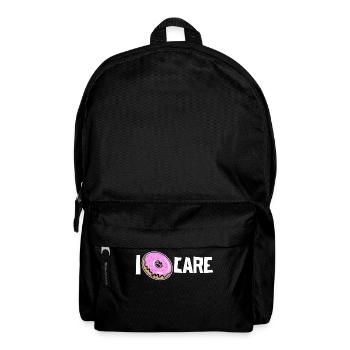 I Don't Care Donut Funny Statement Attitude - Backpack - black - Front
