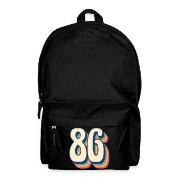 Vintage Retro T-Shirt Number 86 Eighty Six - Backpack - black - Front