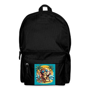 Monkey on the beach - Backpack - black - Front