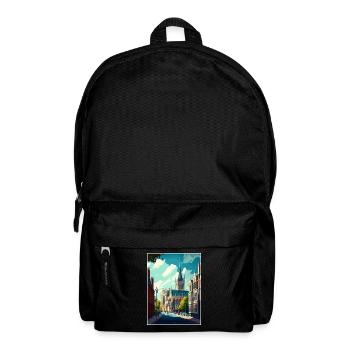 Oxford England Vintage Reiseposter WPA Souvenir - Rucksack - Schwarz - Vorne