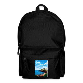 Portloe Cornwall Vintage voyage affiche Souvenir - Sac à dos - noir - Devant