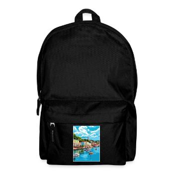 Dartmouth England Vintage Reiseposter Souvenir - Rucksack - Schwarz - Vorne