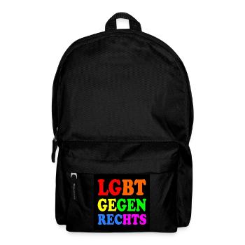 Lgbt gegen rechts - Rucksack - Schwarz - Vorne