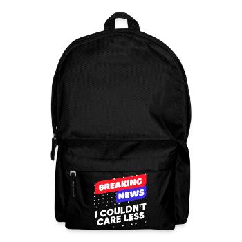 Anyway, cool saying, I don't care about attitude, relax - Backpack - black - Front