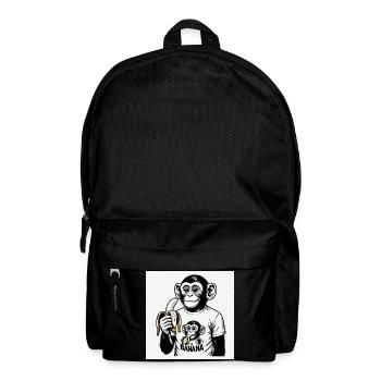 A monkey and his banana - Backpack - black - Front