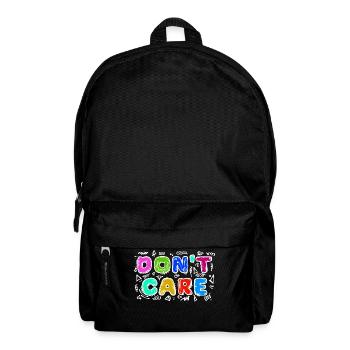 I don't care funny statement attitude indifferent - Backpack - black - Front