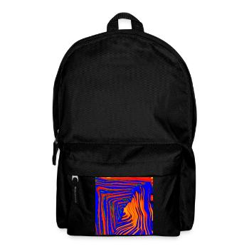 blu and orange tunnel - Rucksack - Schwarz - Vorne