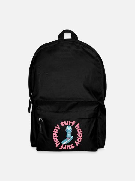 Lustige Surf-Kawaiifigur - Rucksack - Schwarz