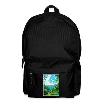 Amazone Regenwald Vintage Reiseposter Souvenir - Rucksack - Schwarz - Vorne
