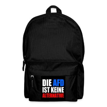die afd ist keine alternative - Rucksack - Schwarz - Vorne