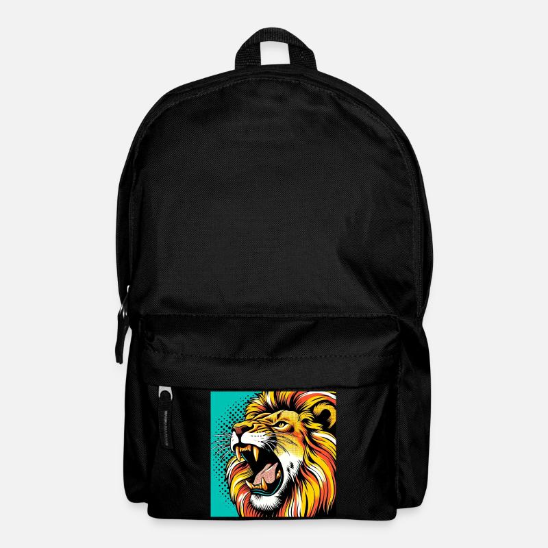 Löwe Pop Art - Rucksack - Schwarz
