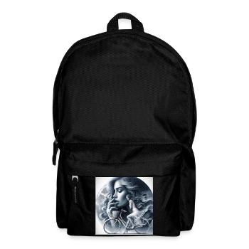 Dreamy Moonlit Cyclist Artwork - Backpack - black - Front