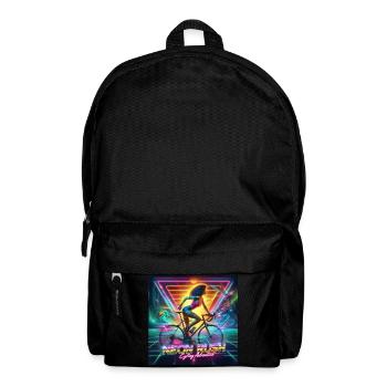 Neon Rush - Poster im Stil der 80er Jahre - Rucksack - Schwarz - Vorne