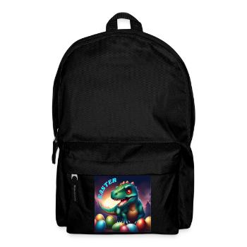 Dinosaur Red Eyes Easter - Backpack - black - Front