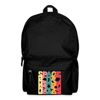 Space, Weltall, Astronaut - Rucksack - Schwarz - Vorne