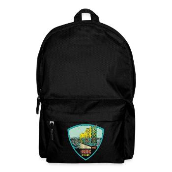 Illustration: , Hamburg - Rucksack - Schwarz - Vorne