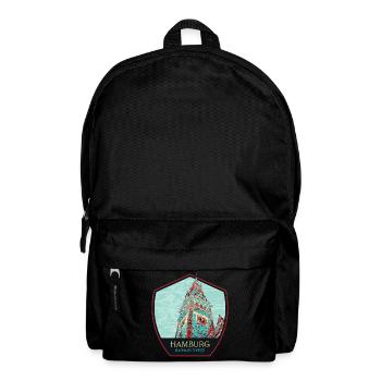Rathausturm in Hamburg, Deutschland - Rucksack - Schwarz - Vorne