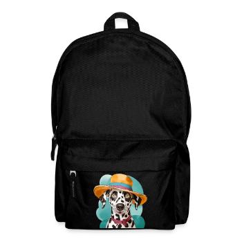 lustiger Dalmatiner mit hut - Rucksack - Schwarz - Vorne