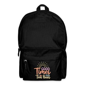 Good Times and Tan Lines - Backpack - black - Front