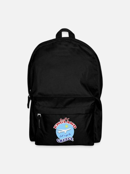 Greece Farewell Airplane Travel Design - Backpack - black